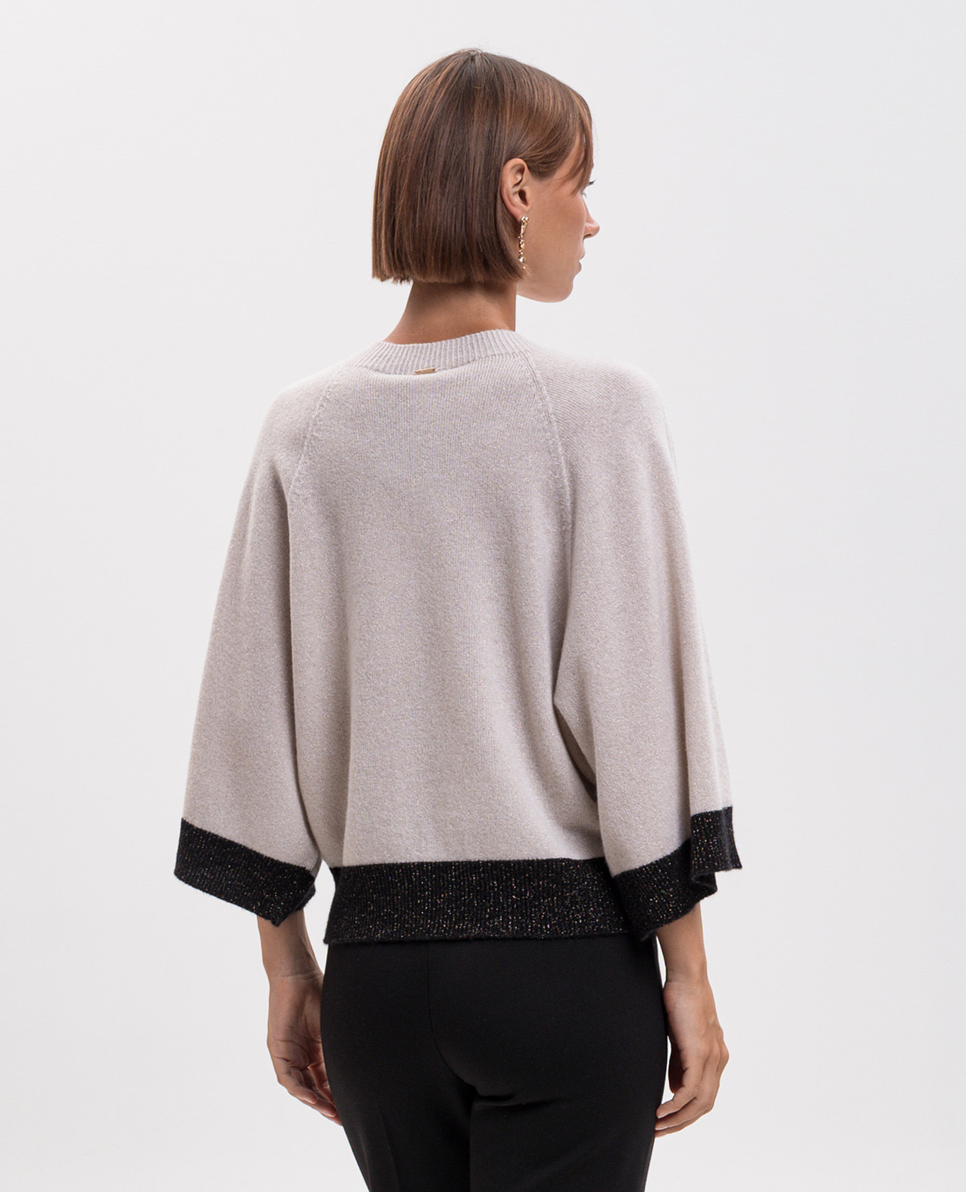 Ivory wool and cashmere jumper Twinset 4