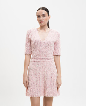 Balmain Pink tweed dress GF0R7485KJ89