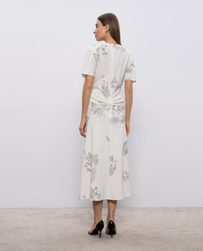 Victoria Beckham White floral print midi dress 1126WDR007038B