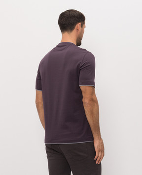 Brunello Cucinelli Purple straight-cut T-shirt M0B137427