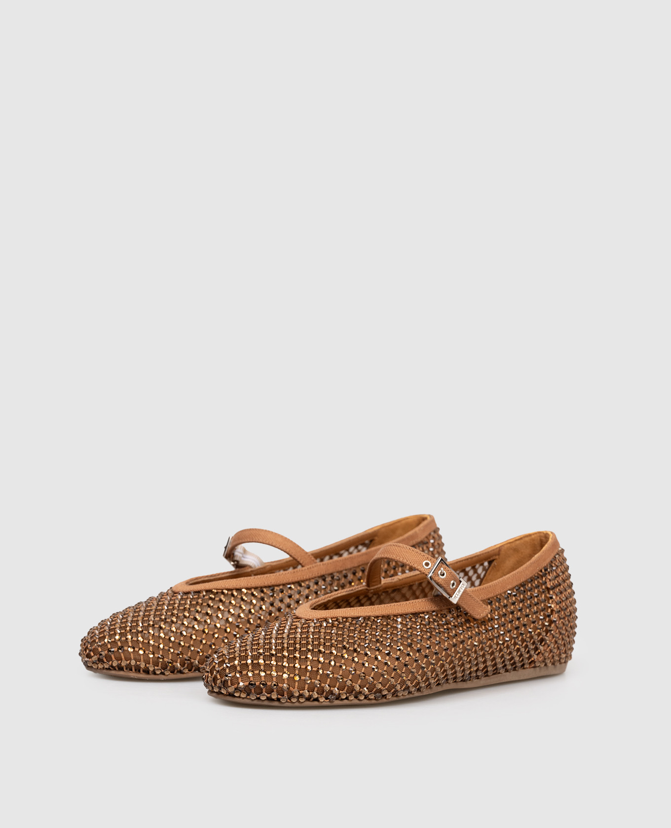 

Brown GILDA ballet flats with crystals Le Silla