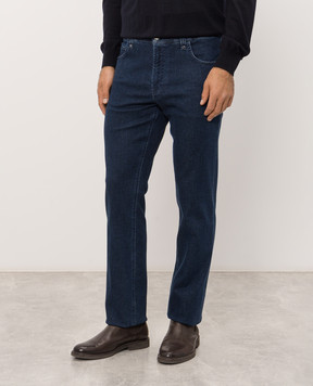 Stefano Ricci Blue jeans with monogram logo MFT63B2150TR162L