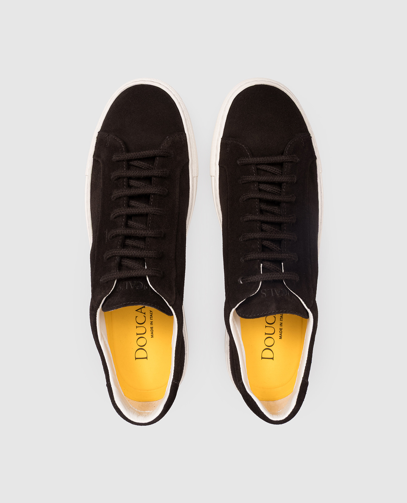 Brown suede sneakers with logo Doucal's 4
