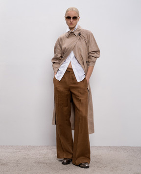Brunello Cucinelli Brown linen pants MH527P8492