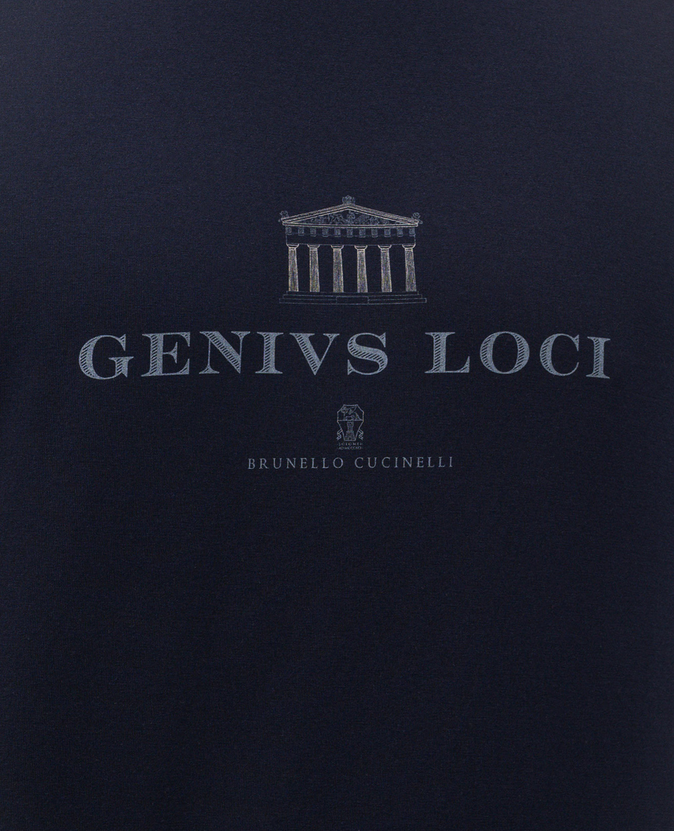 

Blue T-shirt with branded print Brunello Cucinelli