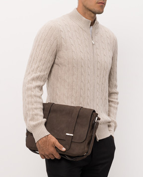 Orciani Brown Jones nubuck bag P00758NAB