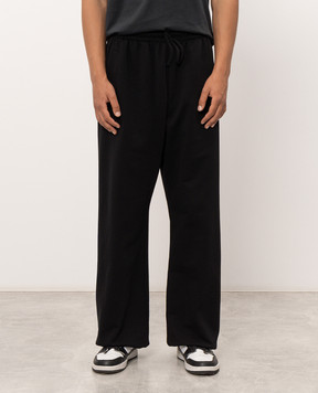 Palm Angels Black joggers with logo print PAMCH002FL005