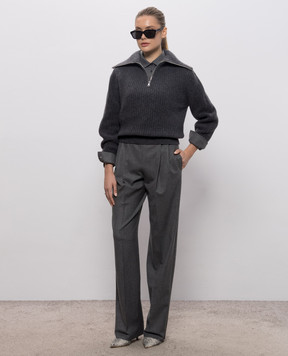 Max Mara AERE grey cashmere shirt MXMAERE