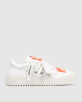 Off-White Beige leather sneakers OW Be Right Back with logo patches OWIA28EC99LEA001