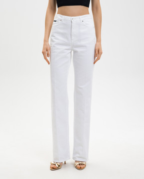Dolce&Gabbana White jeans with a patch FTC69DG8OT6