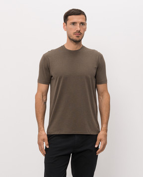 Tom Ford Brown T-shirt with monogram embroidery JCS004JMT012