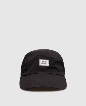 C.P. Company Children's black cap with logo patch CUX00SL3C00