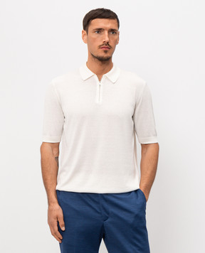 Cashmere&Whiskey Ivory silk polo M54251031