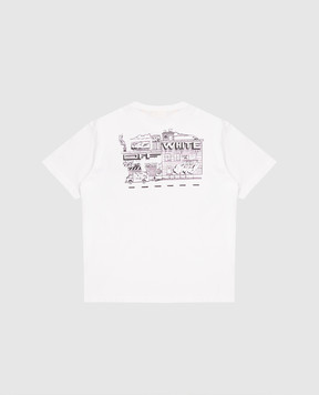 Off-White Children's white T-shirt Grafiti with print 44BAA002S26J003