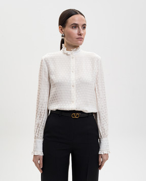 Valentino Reversible leather belt with emblem 8W2T0SU8IYR