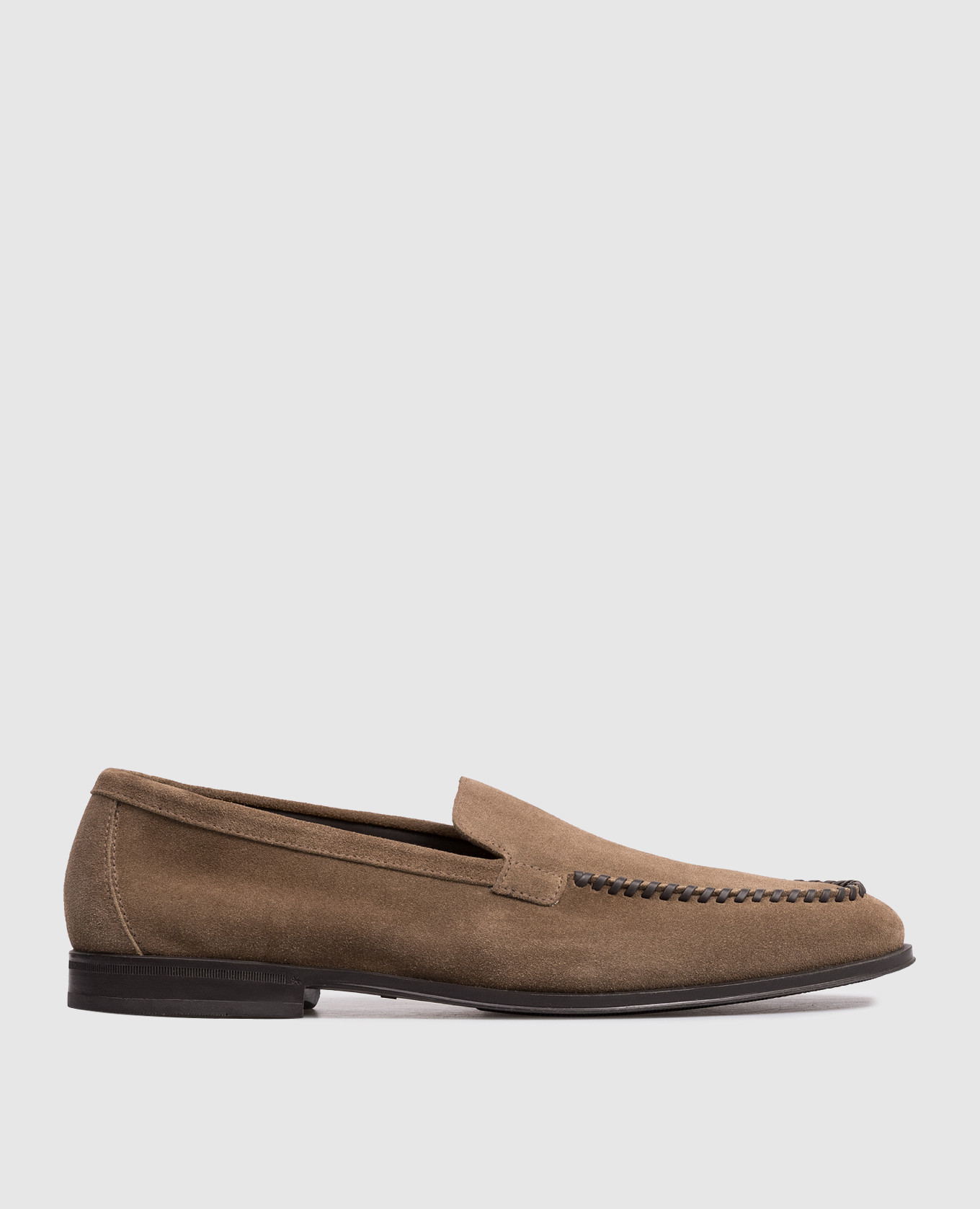 Brown suede loafers