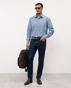 Stefano Ricci Blue checkered shirt MC003678L2420