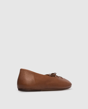 Marsell Girella brown leather ballet flats MW7072P010