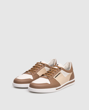 Stefano Ricci Leather sneakers with logo UV33G6664WYMR
