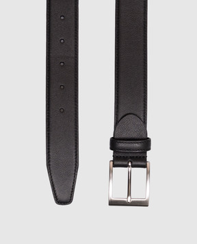 Canali Black leather belt KA0002550C