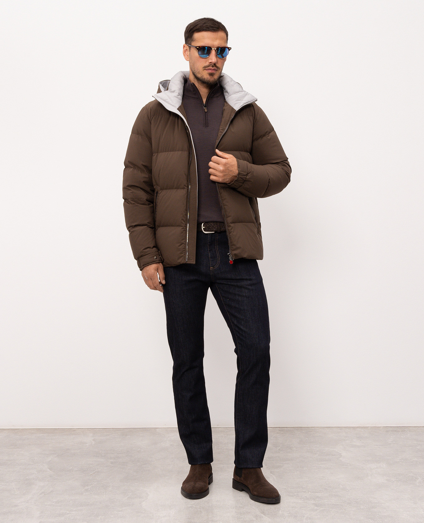 

Brown down jacket Kiton