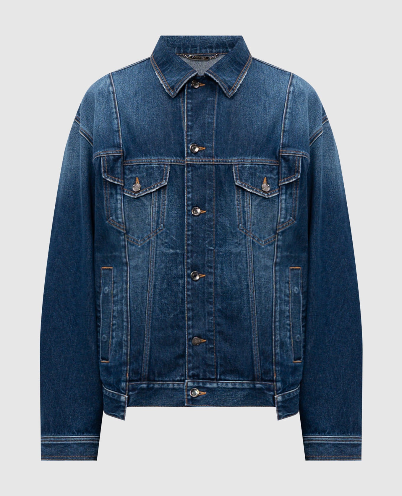 

Blue denim jacket with logo patch Dolce&Gabbana