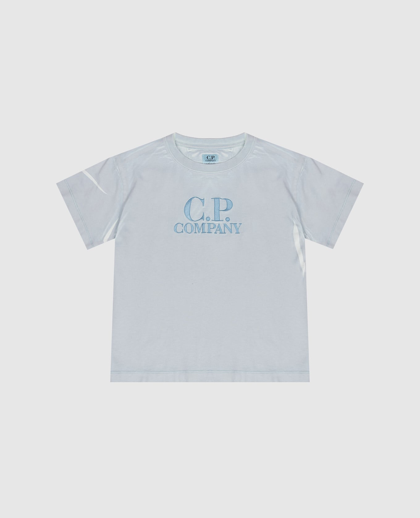Blue T-shirt with embroidered logo