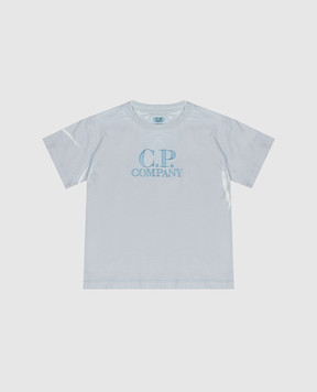 C.P. Company Blue T-shirt with embroidered logo CNM00QLAA171014