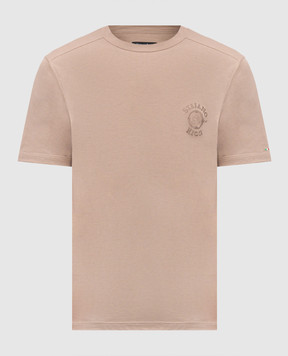 Stefano Ricci Beige T-shirt with logo embroidery MNH6105090803