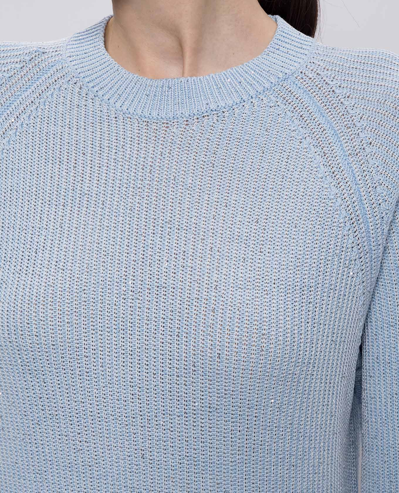 Blue sequined jumper Peserico 5