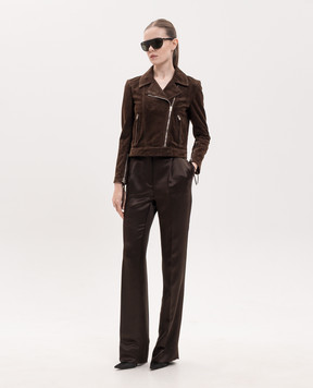 Tom Ford Brown suede leather jacket CSL798LEX417