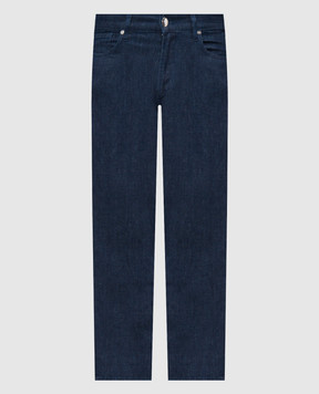 Enrico Mandelli Blue slim jeans with patch 0MIAMI5335