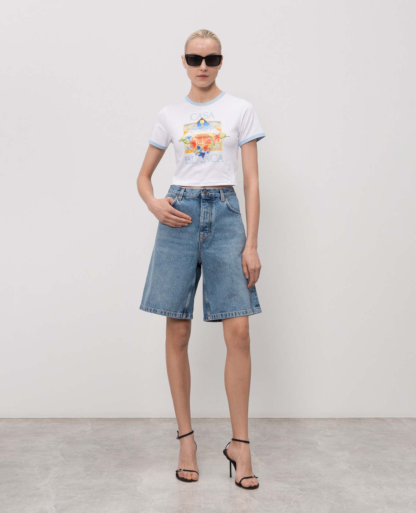 

White Tennis Landscape T-shirt Casablanca