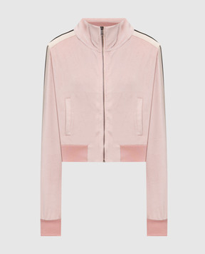 Palm Angels Pink Chenille Velour Sports Jacket PWBD045S26FAB001