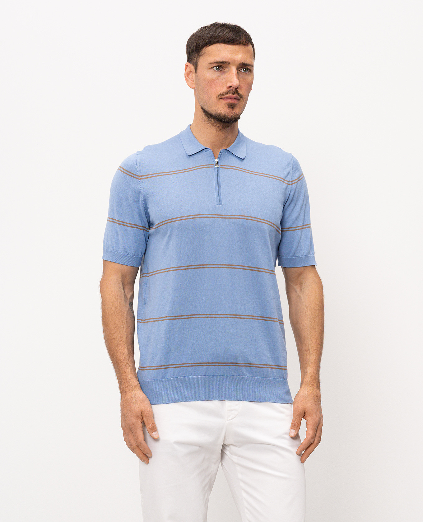 Blue striped polo shirt Cashmere&Whiskey 3