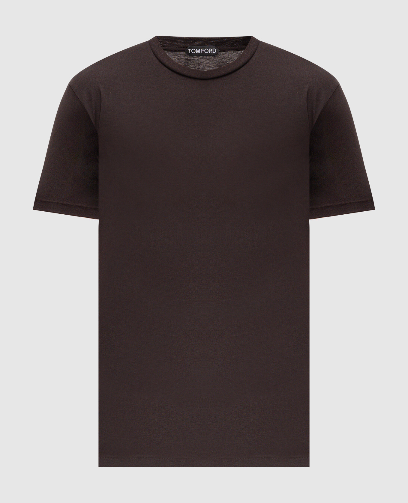 Brown silk t-shirt