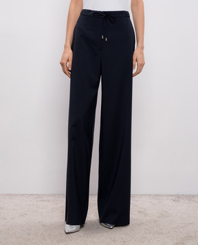 Max Mara Mstcorone blue wool pants MSTCORONE