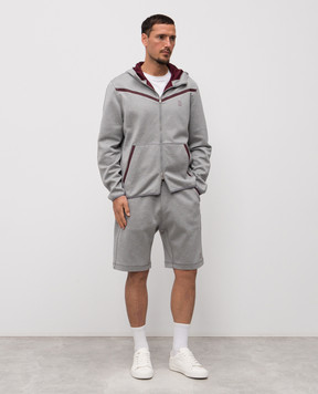 Brunello Cucinelli Grey shorts with logo print MM8433103G