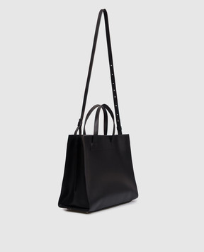 Heliot Emil Black VESPERA leather tote bag with logo 15077