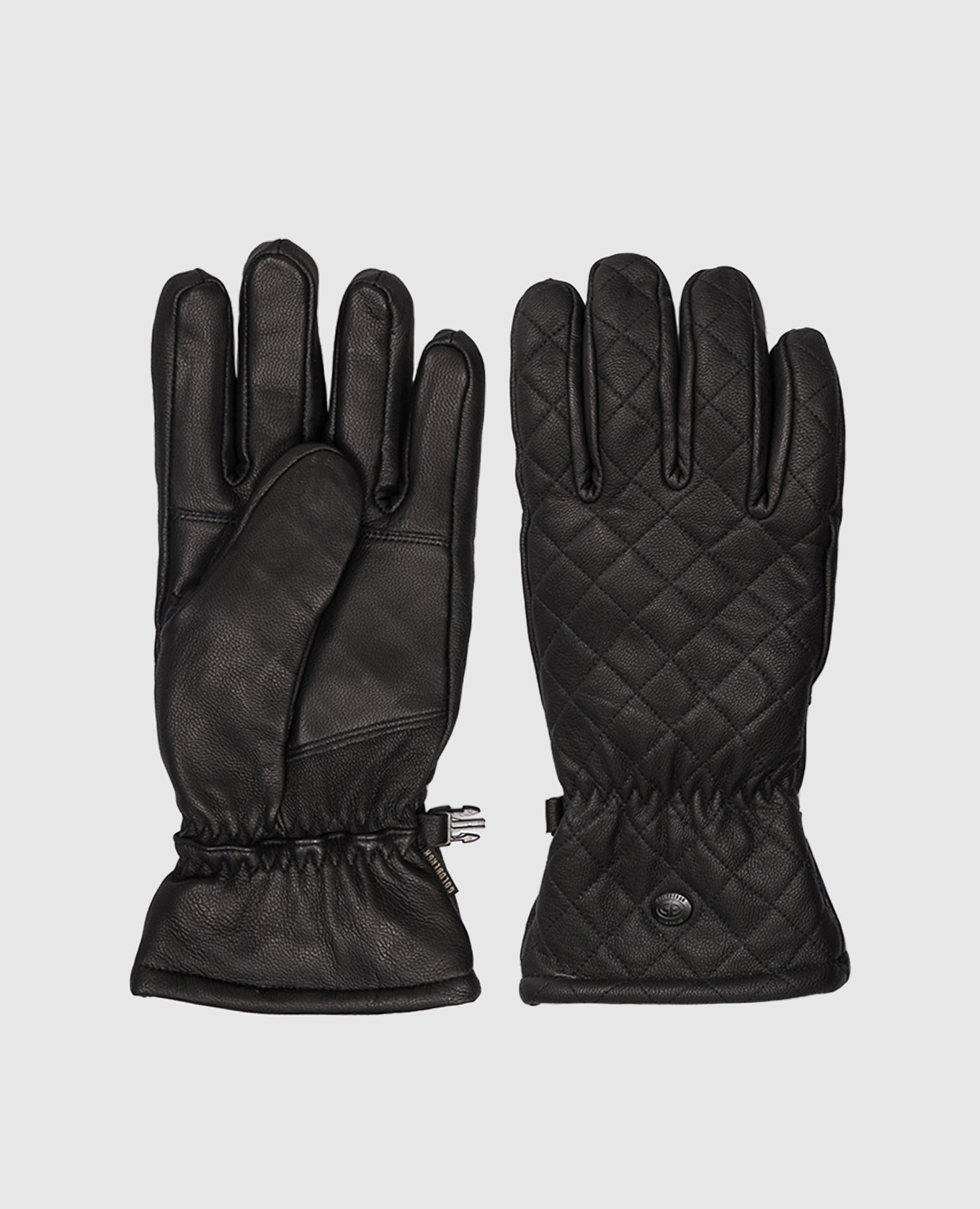 

Black leather ski gloves NISHI Goldbergh
