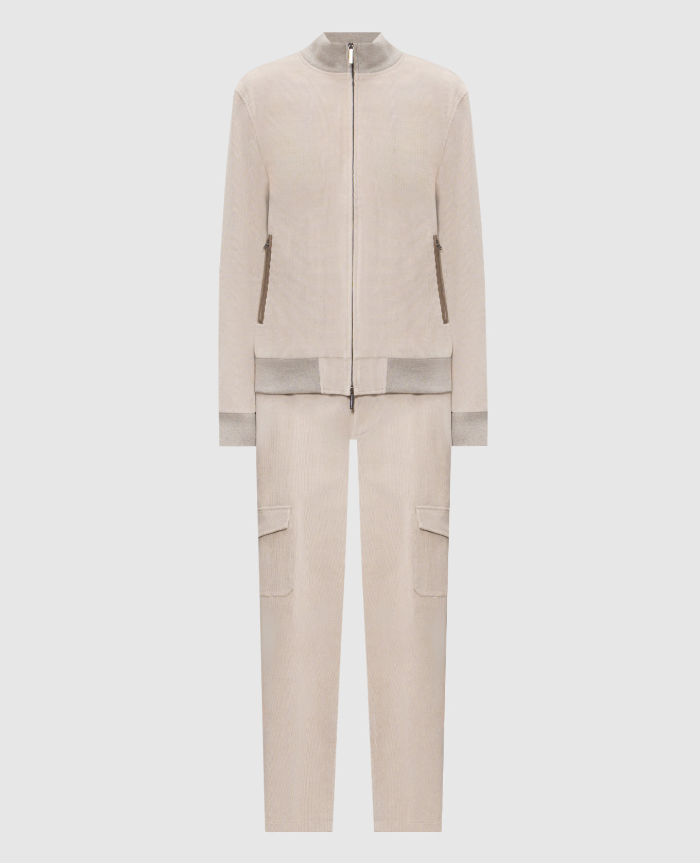 Gray velour tracksuit CAPOBIANCO