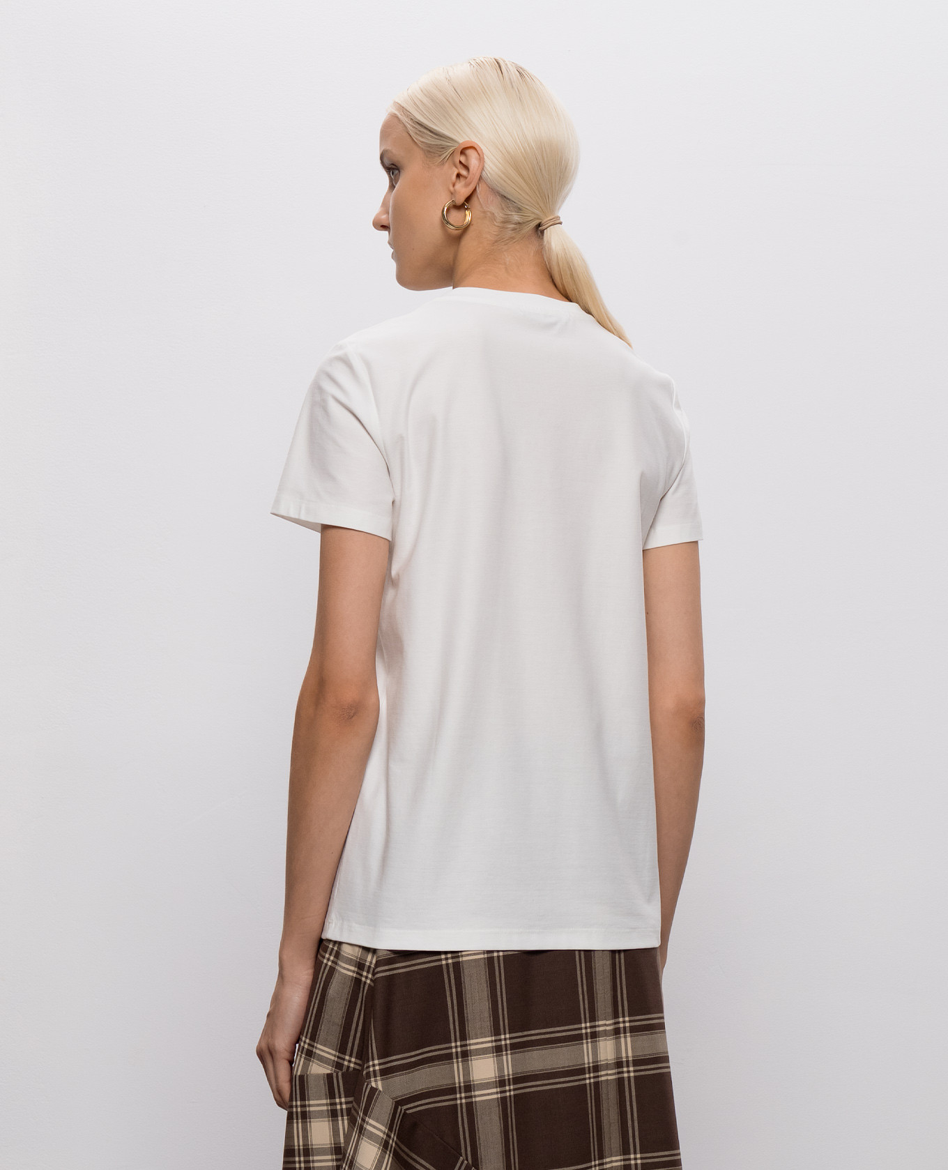 PANFILO white T-shirt with monogram pattern Max Mara 4