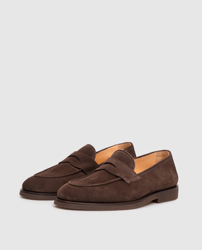 Brunello Cucinelli Brown suede loafers MZUSOLE670