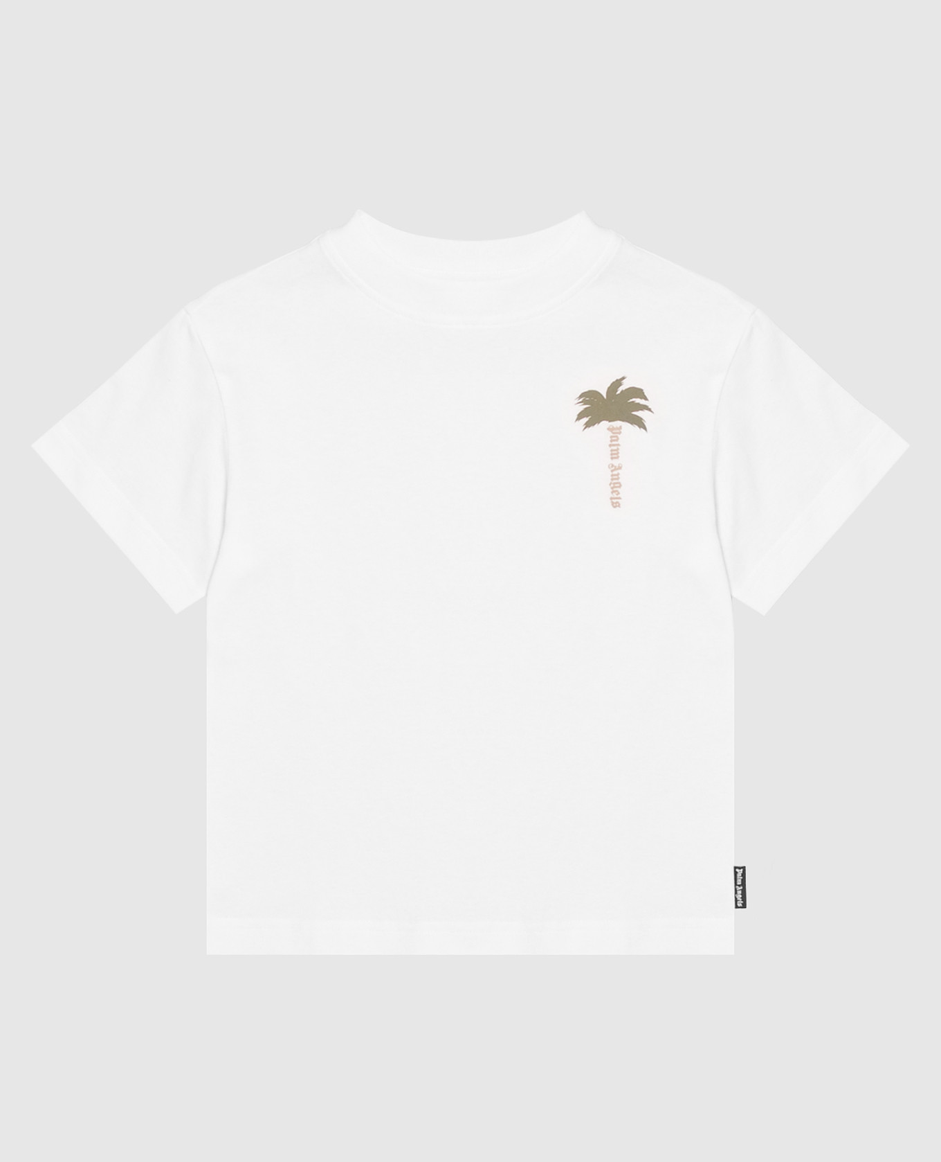 Children's white T-shirt with logo print Palm Angels