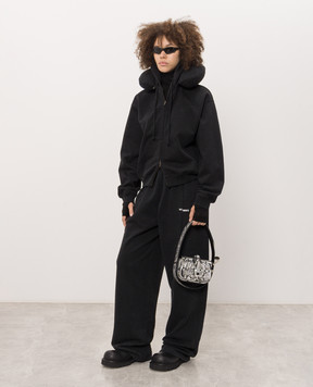 Vetements Black sweatpants with logo print MH27SP192B