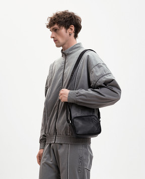 Off-White Black leather bag with embossed logo OMNQ09ES26LEA001
