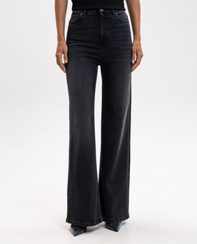 Twinset Grey flared jeans with a distressed effect 262TP2561