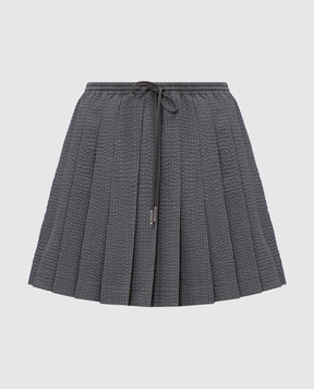 Thom Browne Gray pleated wool skirt FGCA42A06455
