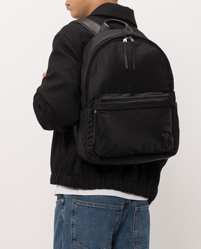 Ami Paris Black backpack ULL728AW0001