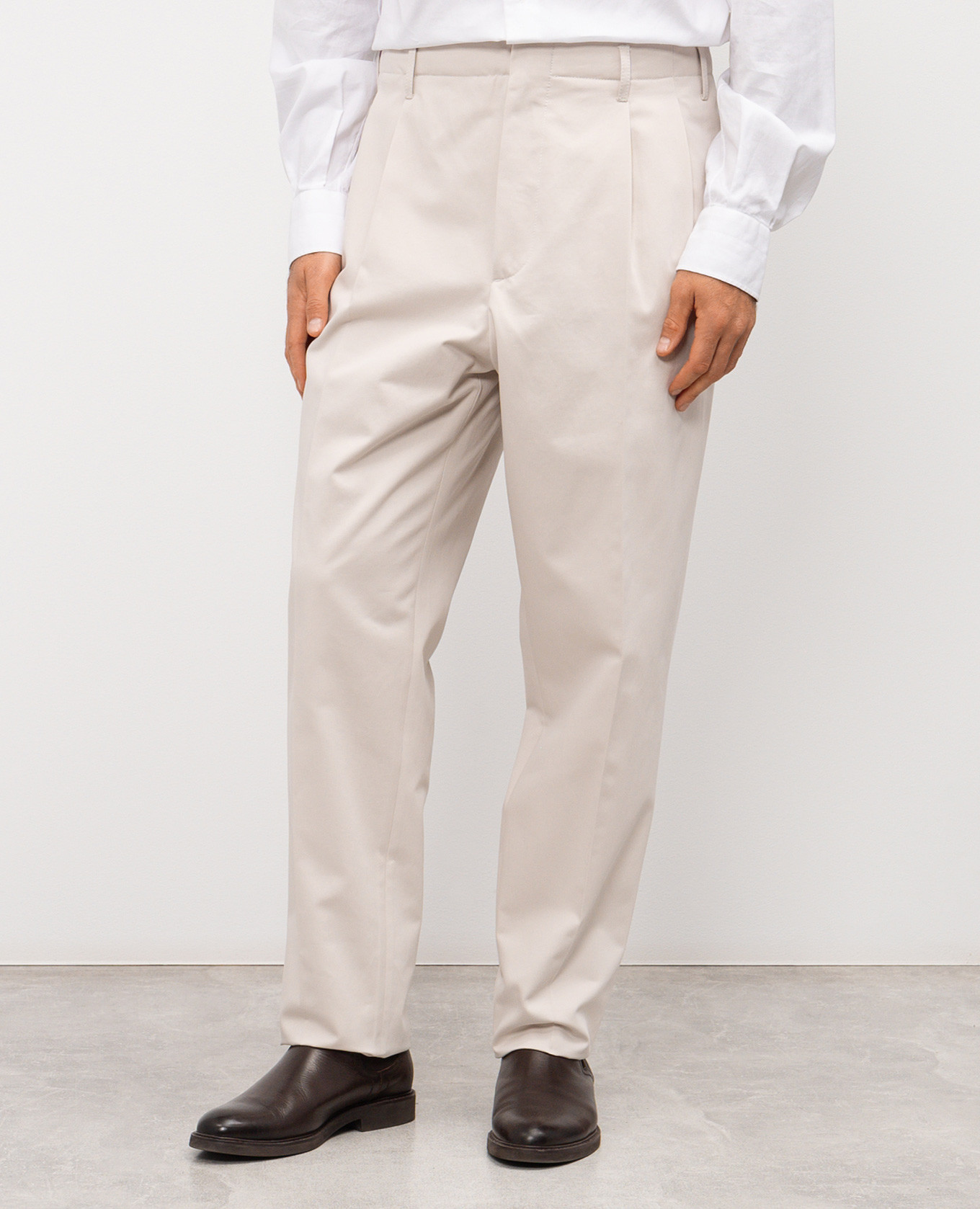 Beige cotton pants Brunello Cucinelli 3